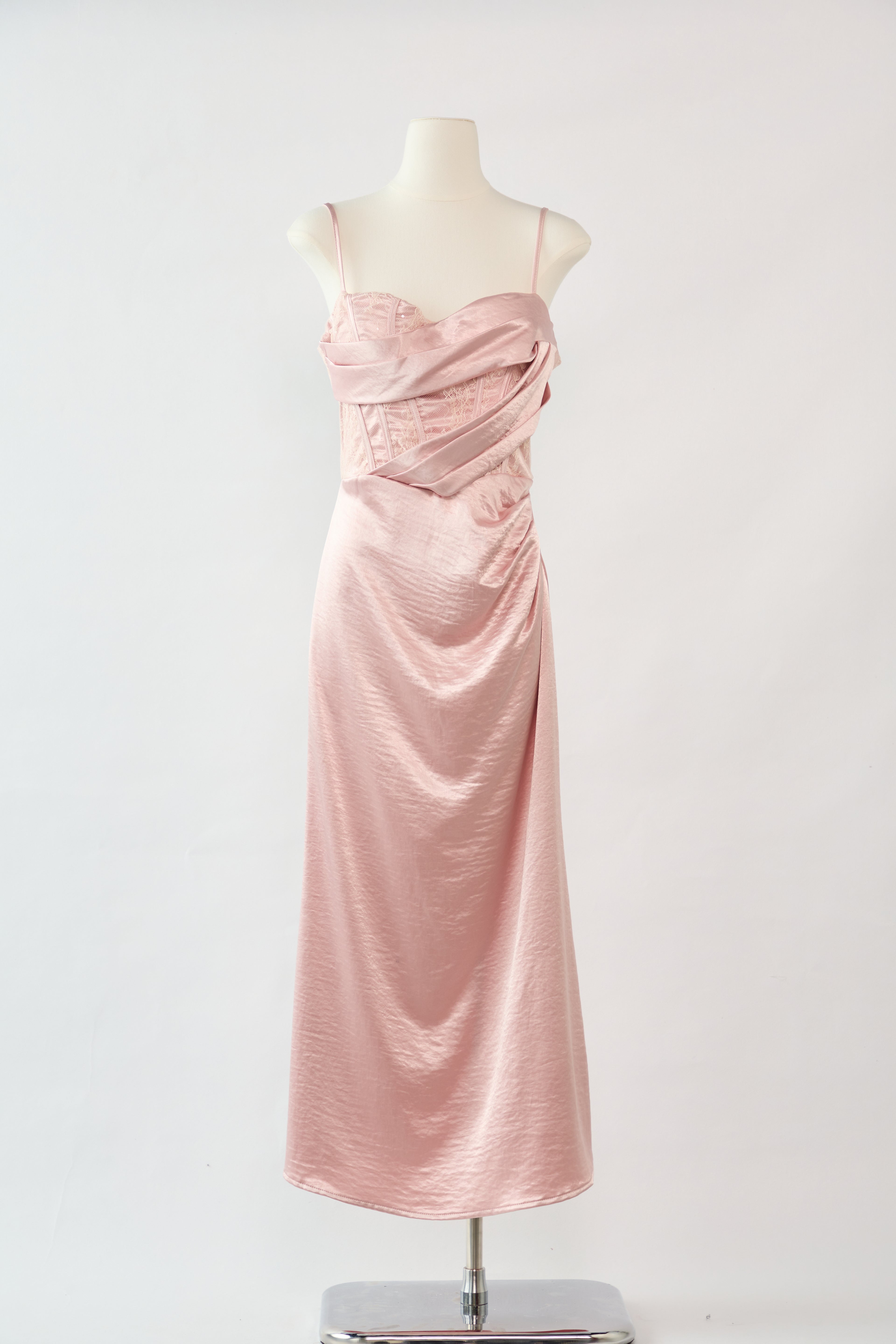Pink silky Dress
