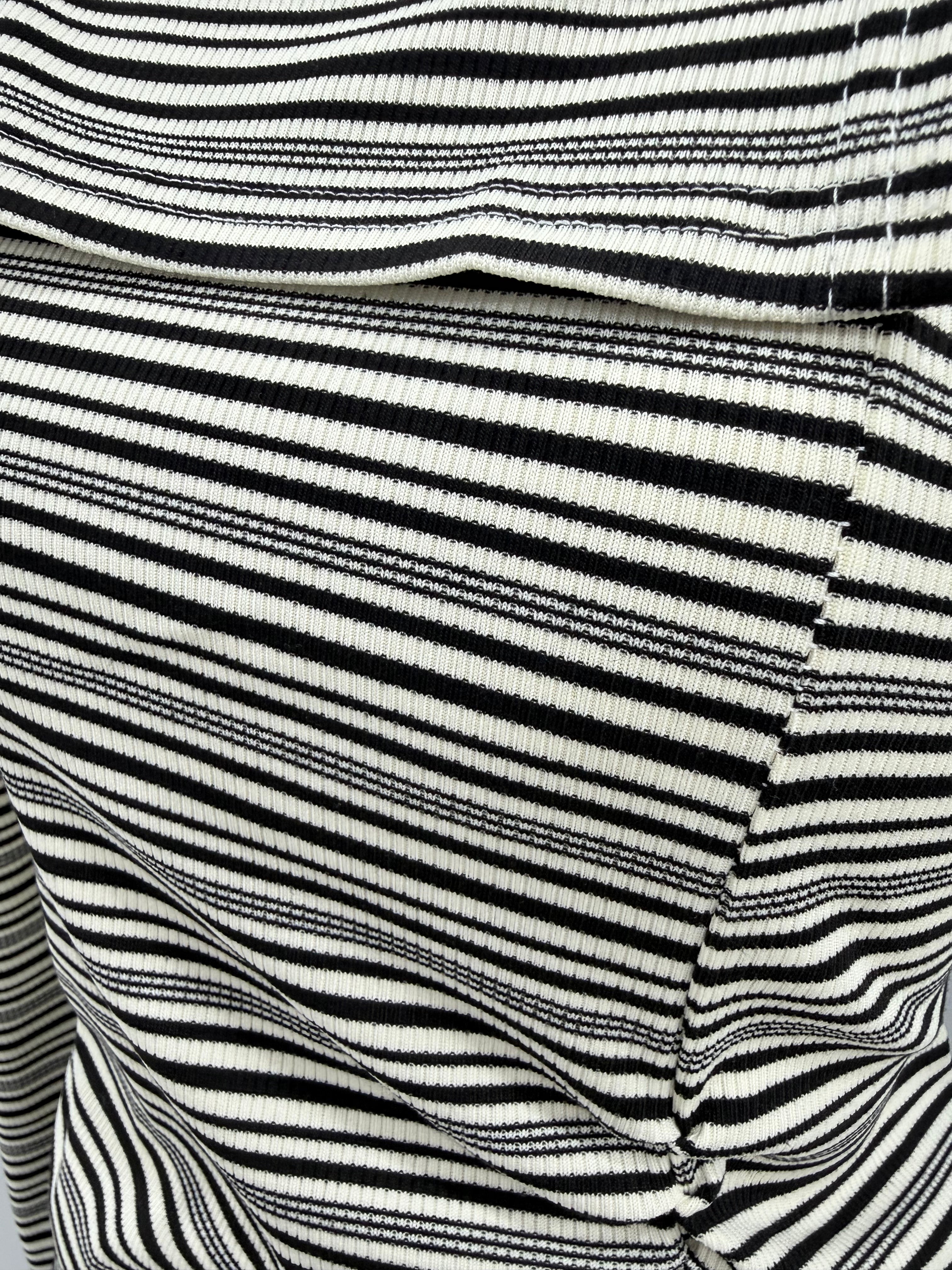Stripe One-Off Shoulder Top