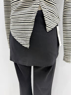 Stripe One-Off Shoulder Top