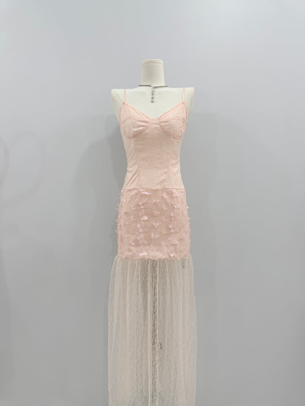 Pink Butterfly Singlet Dress
