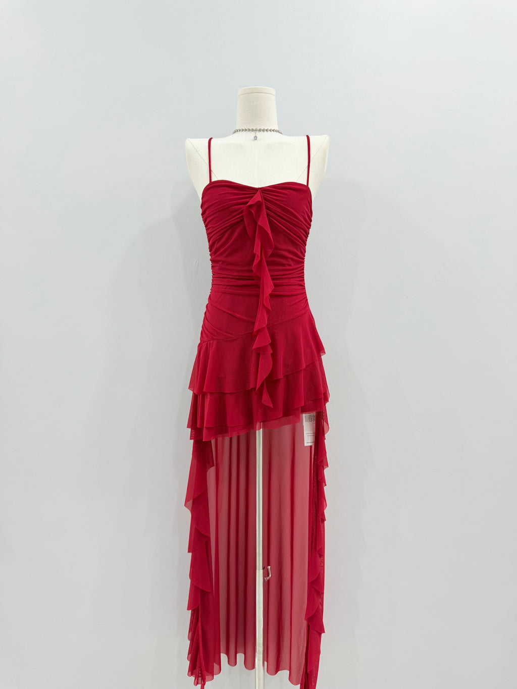 Red Ruffle Singlet Dress