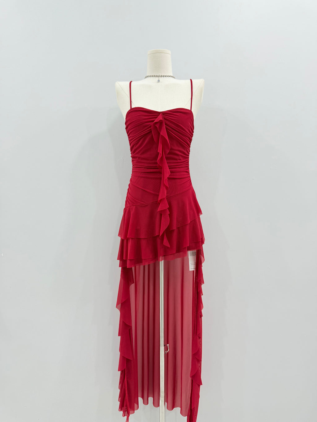 Red Ruffle Singlet Dress